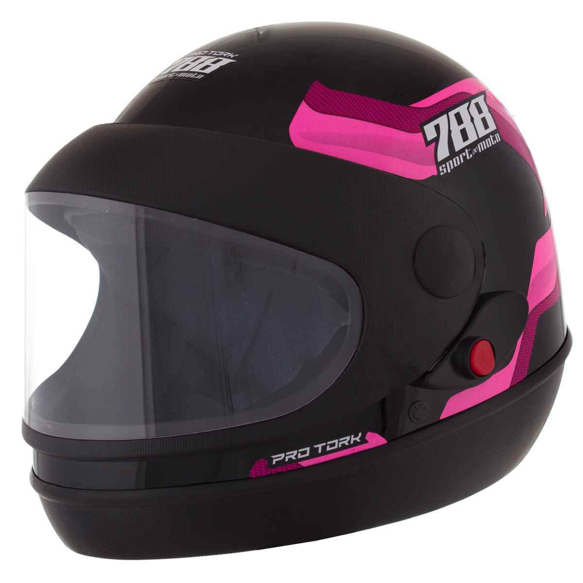 CAPACETE SPORT MOTO SM 788 PTO/ROSA 58 AUTOMATICO