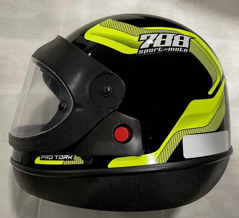 CAPACETE SPORT MOTO SM 788 PTO/AMAR 56  AUTOMATICO