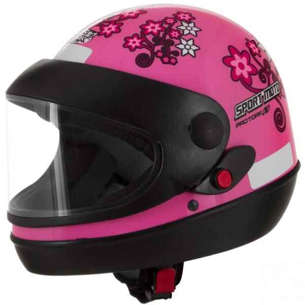 CAPACETE SPORT MOTO SM FOR GIRLS ROSA 58 AUTOMATICO