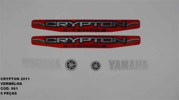 JOGO ADESIVO YAM CRYPTON 115  VERM 11