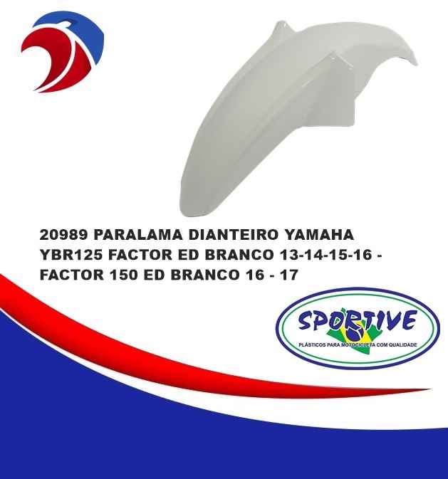 PARALAMA DIANT YAM YBR125 FACTOR BCO ED 13/16/ FACTOR 150ED BRANCO 16/17