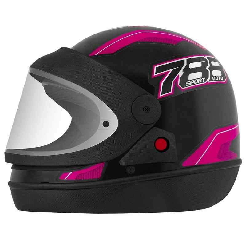 CAPACETE NEW SPORT MOTO SM 788 PTO/ROSA 56 AUTOMATICO