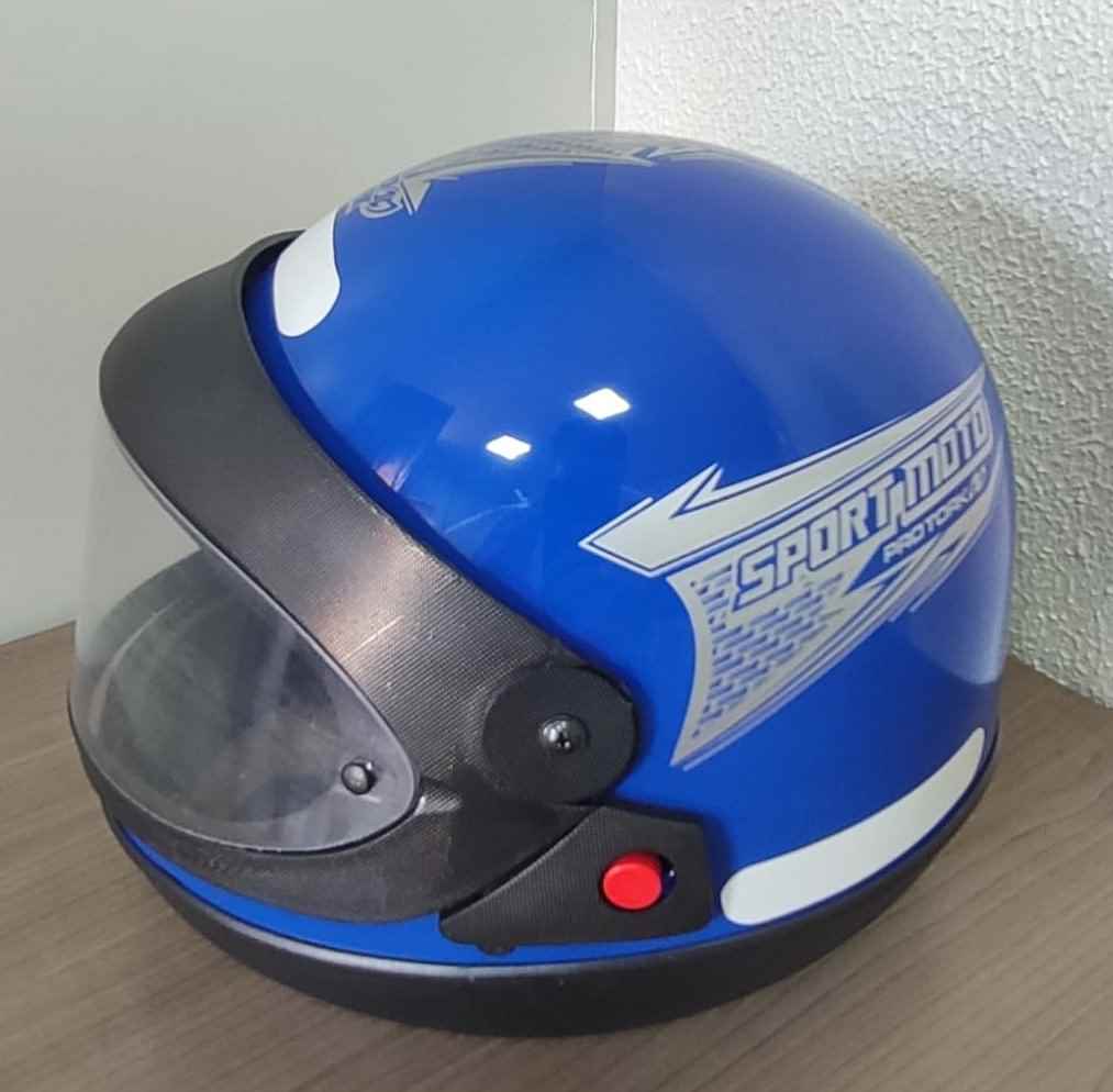 CAPACETE SPORT MOTO SM AZUL 60 AUTOMATICO